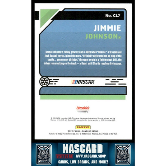 2020 Panini Donruss NASCAR - Classics Jimmie Johnson #CL7 Cracked Ice /25