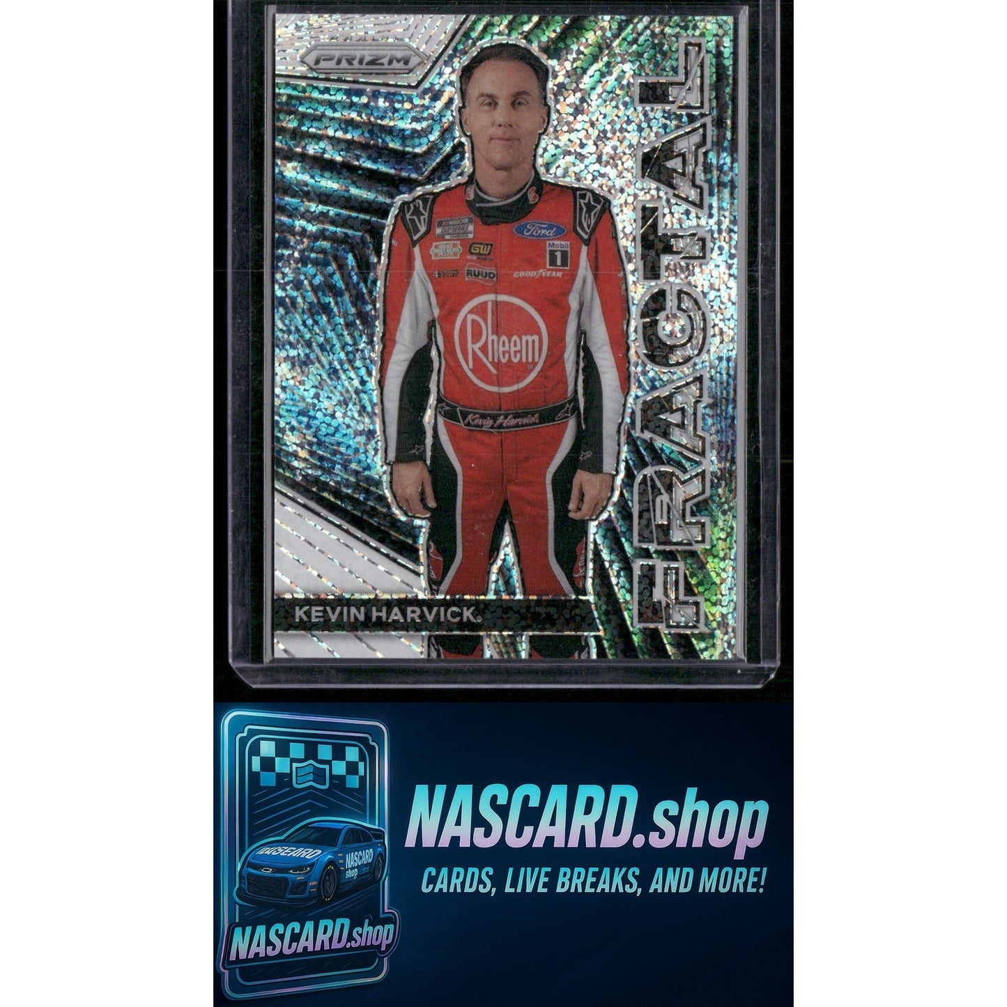 2023 Panini Prizm #F11 Kevin Harvick Fractal White Sparkle Prizm