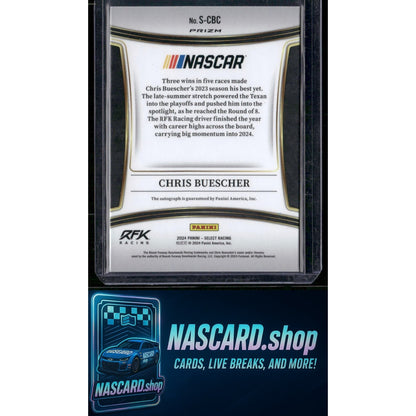 2024 Panini Select #S-CBC Chris Buescher Signatures
