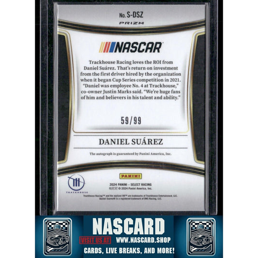 2024 Panini Select #S-DSZ Daniel Suarez Signatures Blue Prizms #/99