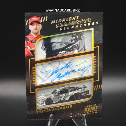 2023 Prime Racing Midnight Shadowbox Signatures Gold Justin Allgaier 25/25