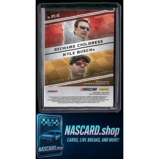 2023 Panini Prime Richard Childress Kyle Busch Dual Prime Signatures Gold /15 - NASCARD.shop