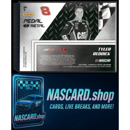 2020 Panini Chronicles Tyler Reddick Pedal to the Metal Autographs Gold #/10 RC