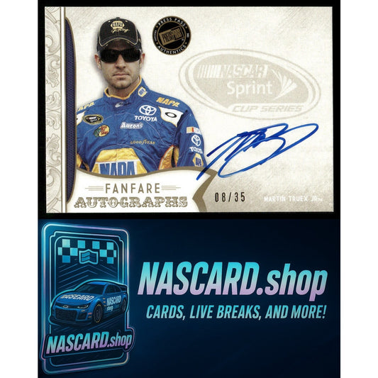 2011 Press Pass Fanfare #FA-MT Martin Truex Jr. FanFare Autographs Gold #/35
