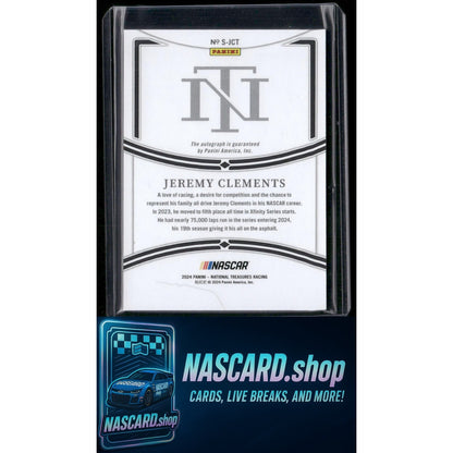 2024 Panini National Treasures #S-JGT Jeremy Clements Signatures #/99 - NASCARD.shop