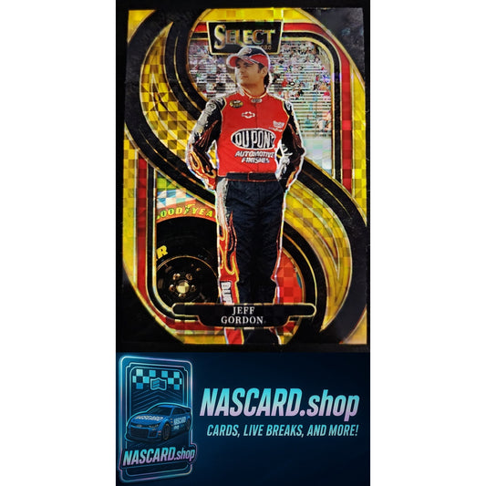 2025 Panini Select #201 Jeff Gordon Gold Power Plaid #/13