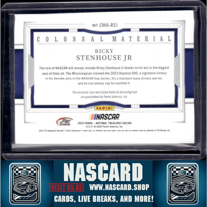 2024 National Treasures Ricky Stenhouse Jr Colossal Material Auto Red #/11 - NASCARD.shop