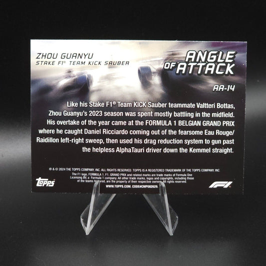 2024 Topps Paddock Pass Formula 1 - Angle of Attack #AA-14 Zhou Guanyu NASCARD.shop