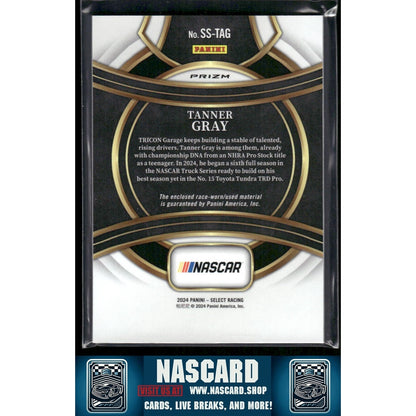 2024 Panini Select #SS-TAG Tanner Gray Selective Swatches Flash Prizms - NASCARD.shop