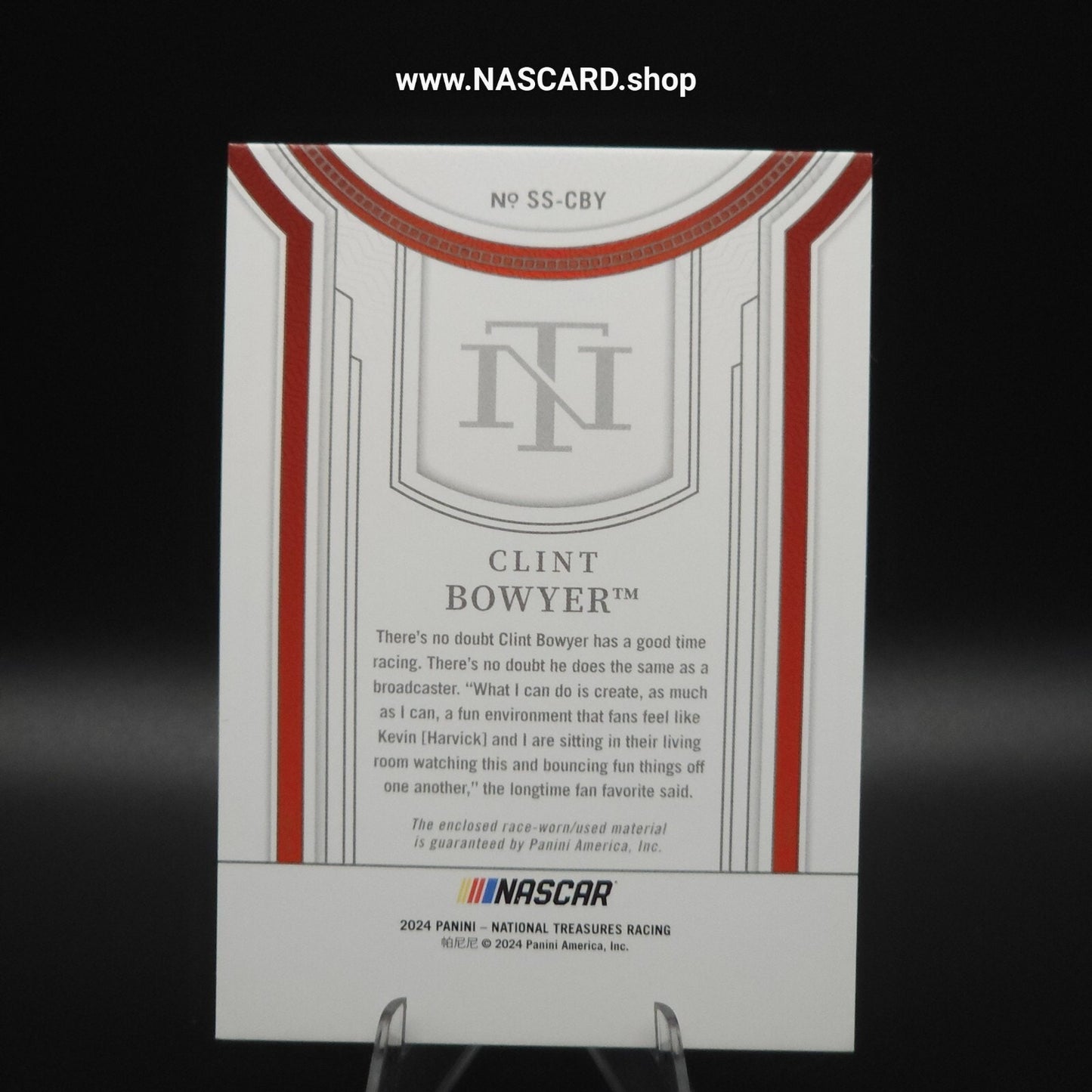 2024 Panini National Treasures Silhouettes #SS-CBY Clint Bowyer /99