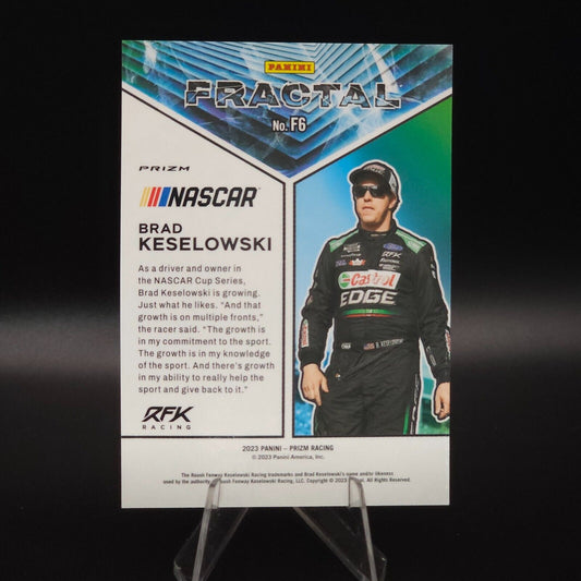 2023 Panini Prizm - Fractal White Sparkle Prizm Brad Keselowski #F6 Silver Prizm
