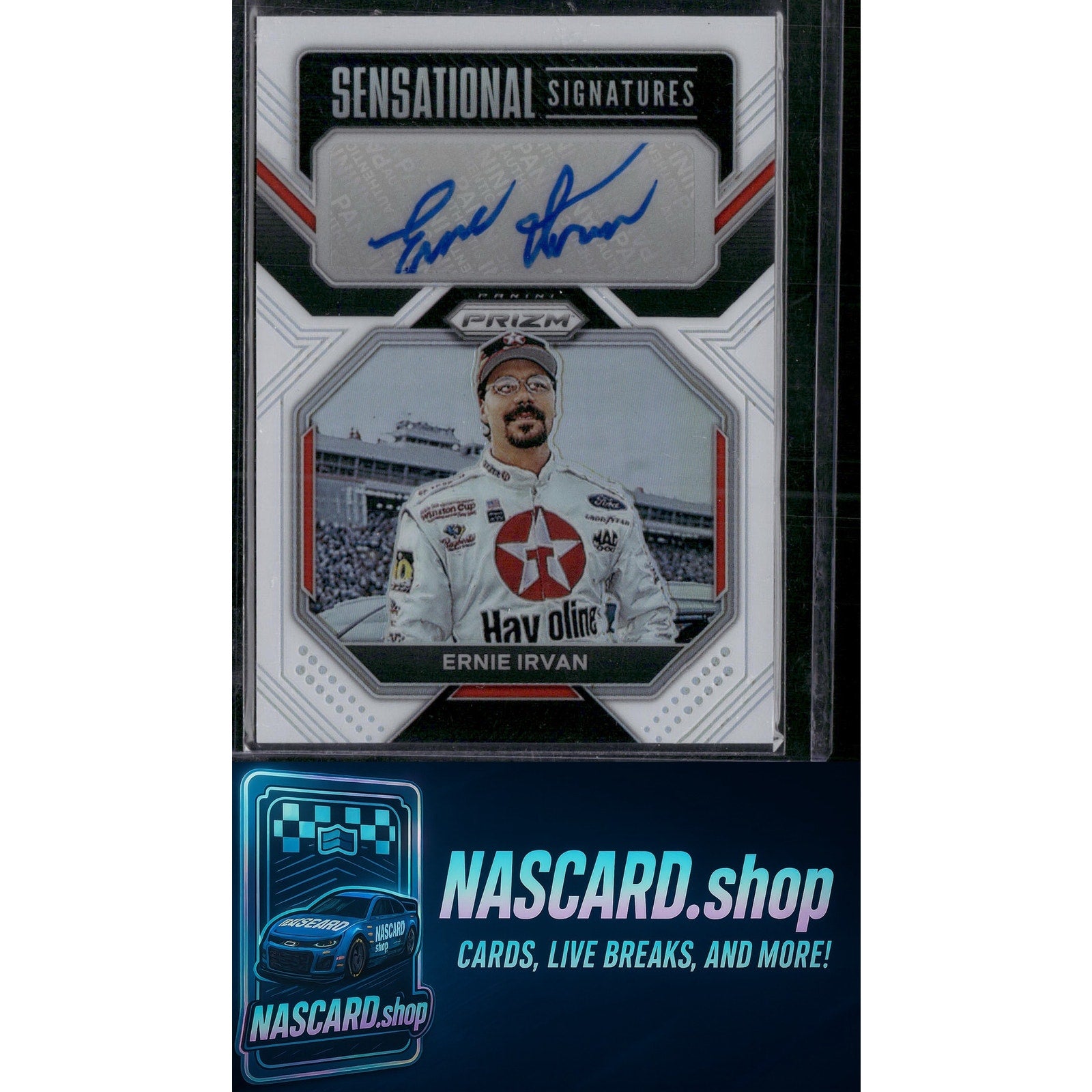 2023 Panini Prizm #SEN-EIV Ernie Irvan Sensational Signatures White Prizm #3/5 - NASCARD.shop