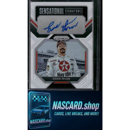 2023 Panini Prizm #SEN-EIV Ernie Irvan Sensational Signatures White Prizm #3/5 - NASCARD.shop