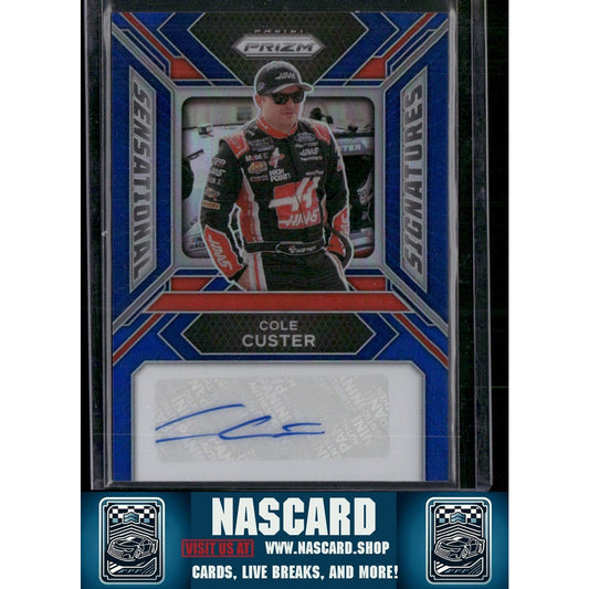 2024 Panini Prizm #SS-CCR Cole Custer Sensational Signatures Blue #/49