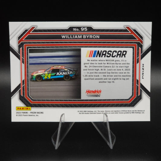 2023 Panini Prizm - Rides William Byron #95 White Sparkle Prizm