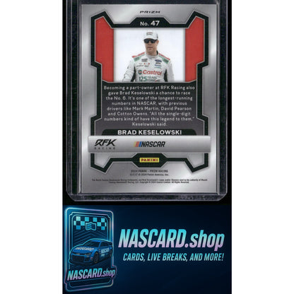 2024 Panini Prizm #47 Brad Keselowski White Sparkle