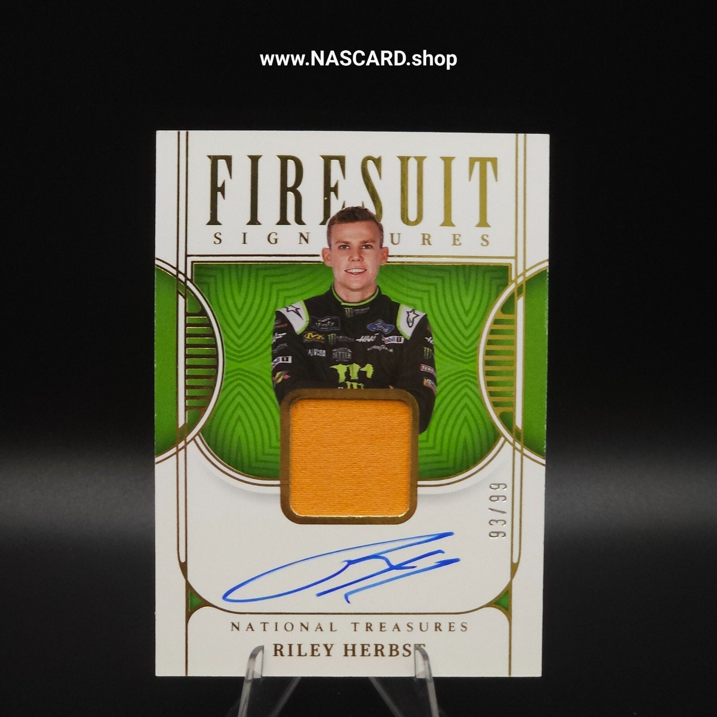 2023 Panini National Treasures - Firesuit Signatures Riley Herbst /99