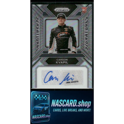 2024 Panini Prizm #SS-CKL Carson Kvapil Sensational Signatures RC