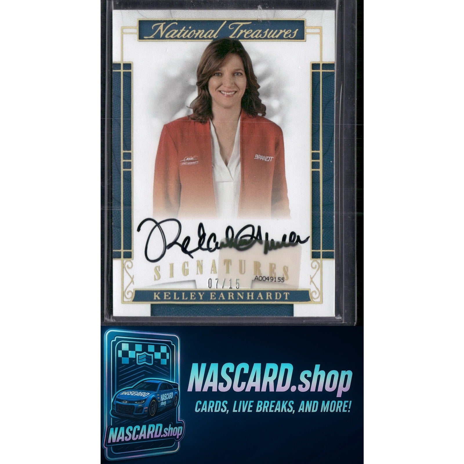 2017 Panini National Treasures #S-KE Kelley Earnhardt Signatures Holo Gold #/15 - NASCARD.shop