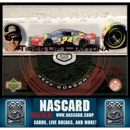 1999 Upper Deck Road to the Cup #T1 Jeff Gordon Tires of Daytona Race Used Tire - NASCARD.shop