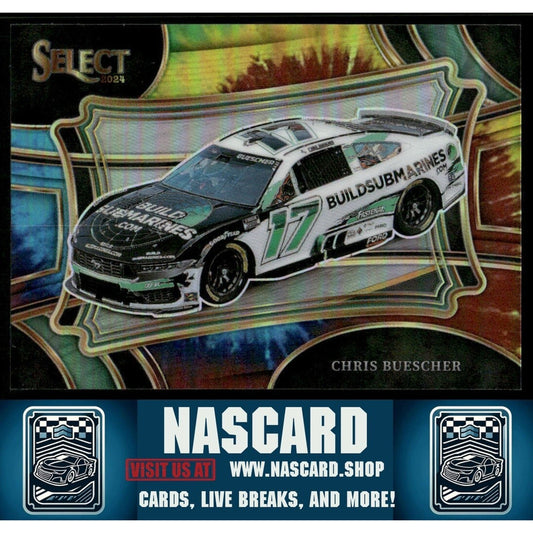 2024 Panini Select - Pit Road Chris Buescher Tie-Dye Prizm #172 /25
