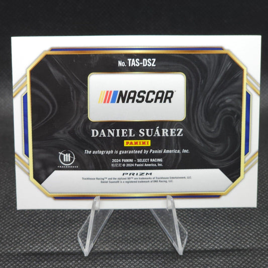 2024 Panini Select Racing Trackside Action Signatures Silver Prizm Daniel Suarez