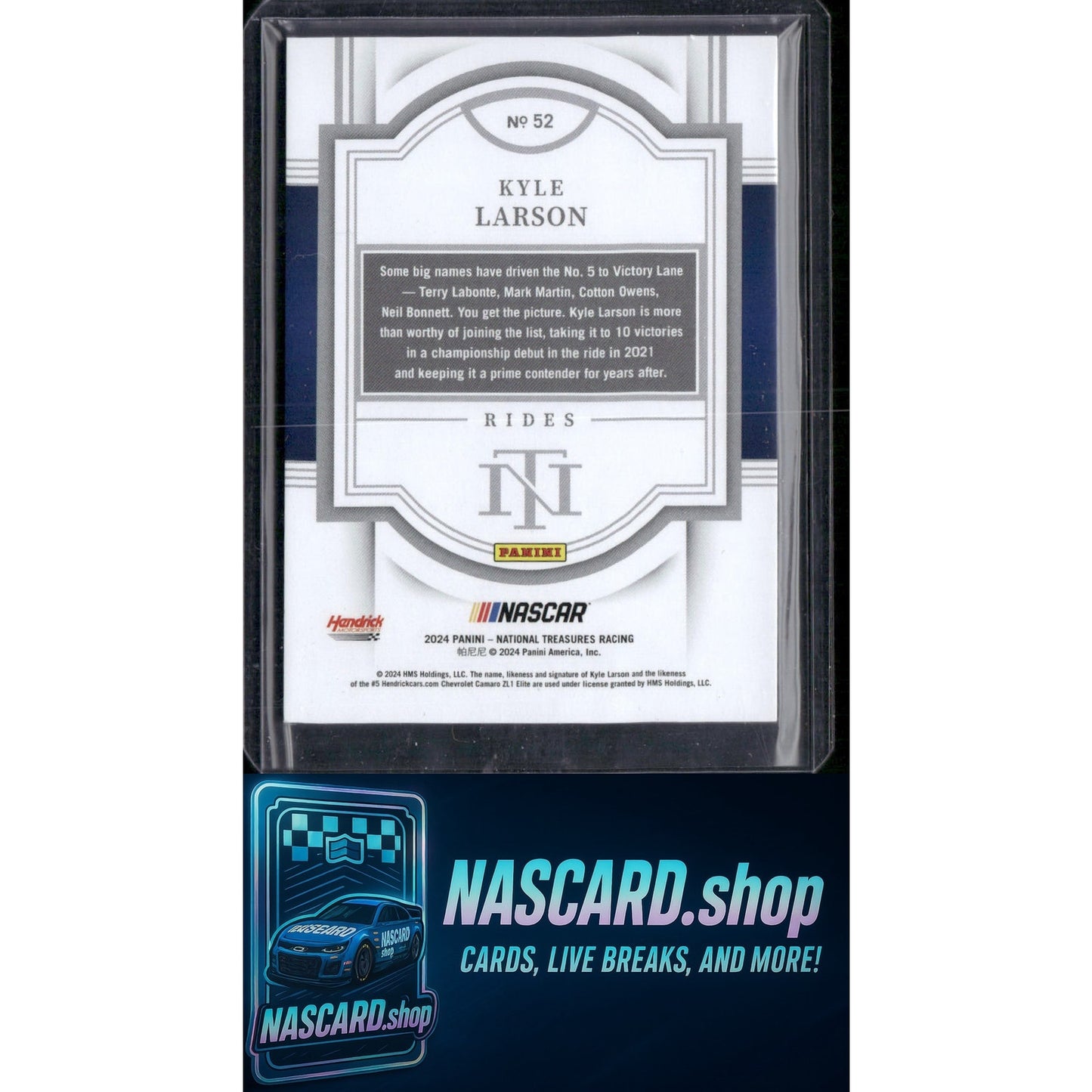 2024 Panini National Treasures #52 Kyle Larson Holo Silver