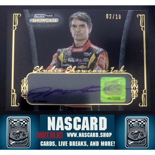 2013 Press Pass Showcase Studio Ink Gold #SSI-JG Jeff Gordon 02/10 (AU)