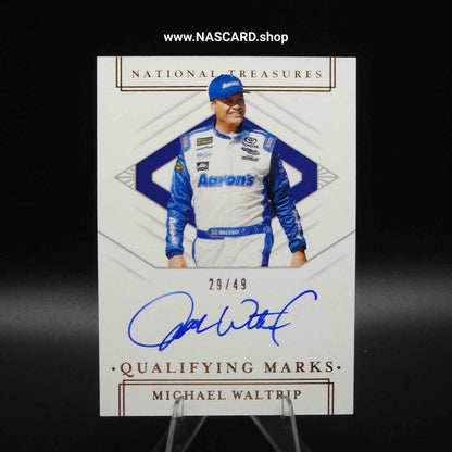 2021 Panini National Treasures - Qualifying Marks Michael Waltrip #QM-MW /49