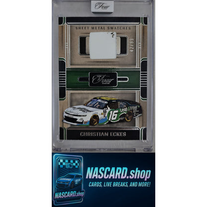 2025 Panini Turn Four #SWS-CEK Christian Eckes Sheet Metal Swatches #/99