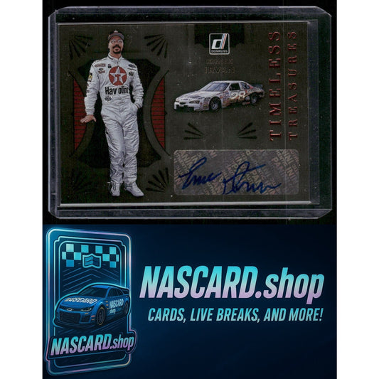 2021 Donruss #TTS-EI Ernie Irvan Timeless Treasures Signatures Red #/99