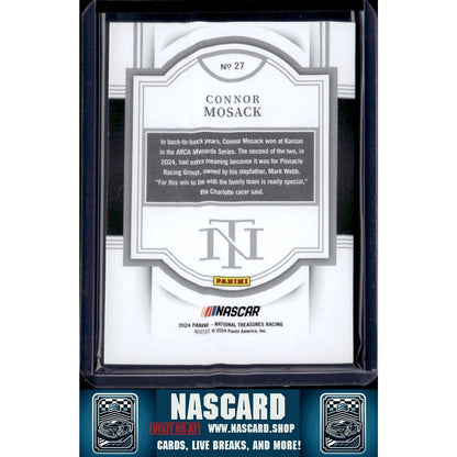 2024 Panini National Treasures #27 Connor Mosack Holo Silver #/25 (RC) - NASCARD.shop