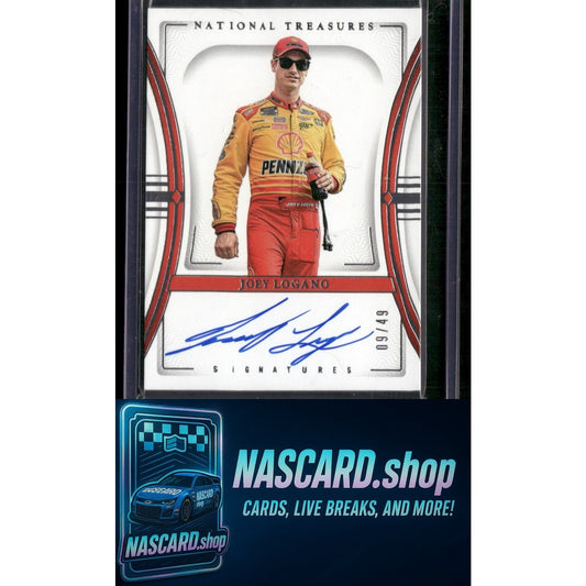 2024 Panini National Treasures #S-JLO Joey Logano Signatures #/49 - NASCARD.shop