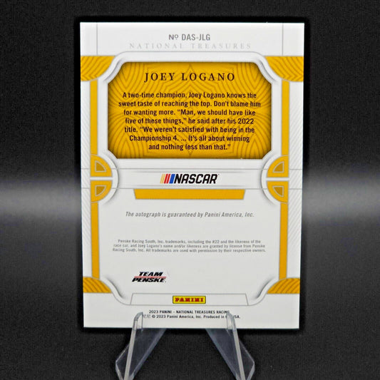 2023 National Treasures Diamond Anniversary Signatures Holo Gold Joey Logano /10