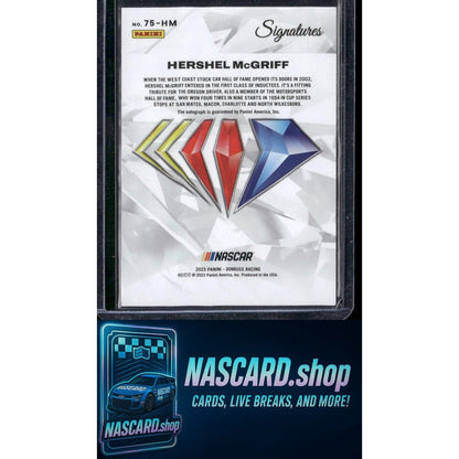 2023 Panini Prizm #75-HM Hershel McGriff NASCAR 75th Anniversary Signatures