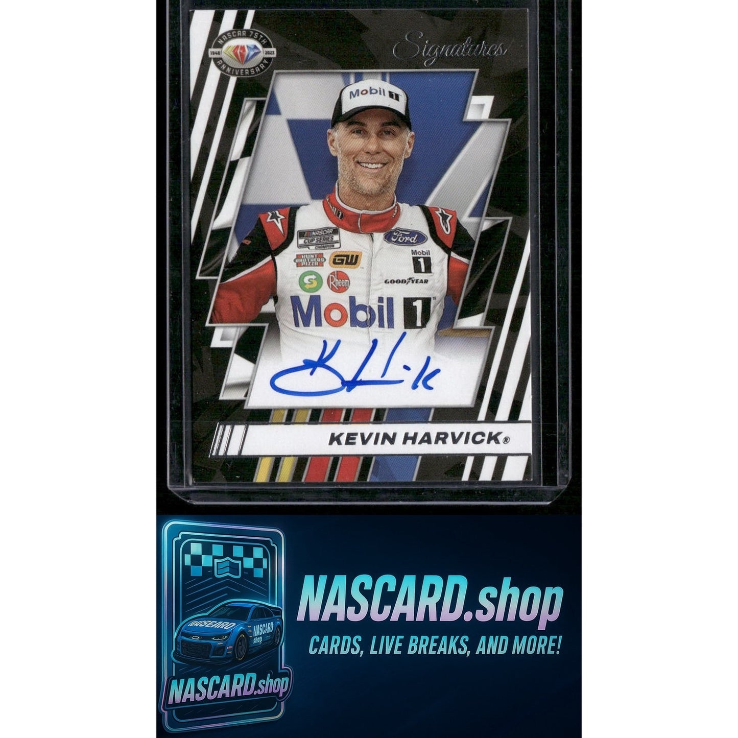 2023 National Treasures #75-KH Kevin Harvick NASCAR 75th Anniversary Signatures