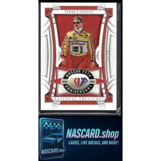 2023 Panini National Treasures #49 Diamond Anniversary Terry Labonte #/25