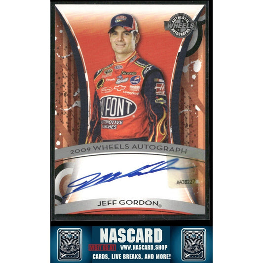2009 Press Pass Wheels Autographs Certified Authentic Jeff Gordon On Card Auto