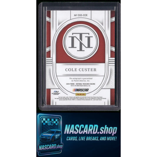2024 National Treasures Cole Custer Championship Glory Signatures Holo Gold #/10