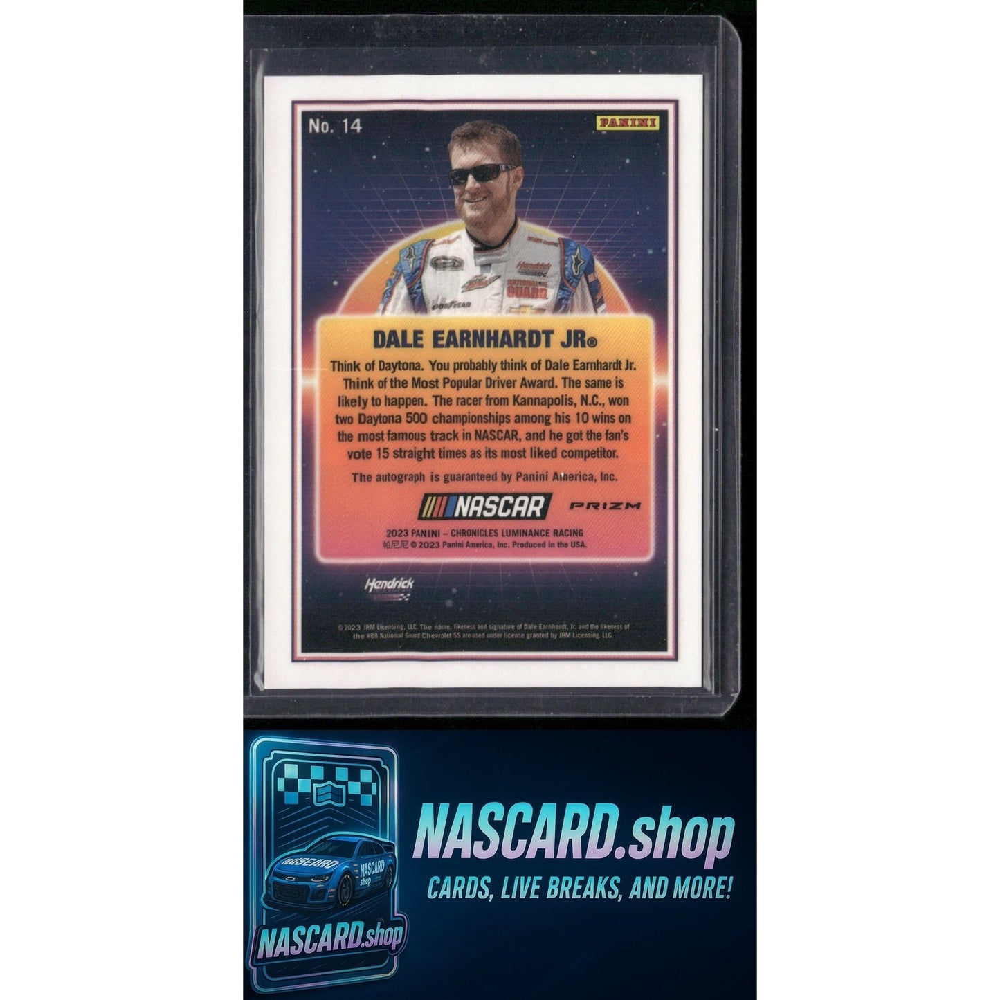 2023 Panini Chronicles #14 Dale Earnhardt Jr Overdrive Autographs - NASCARD.shop