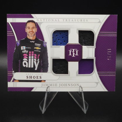 2022 Panini National Treasures - Quad Race Used Jimmie Johnson Shoes /25 (MEM) - NASCARD.shop