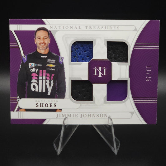 2022 Panini National Treasures - Quad Race Used Jimmie Johnson Shoes /25 (MEM)