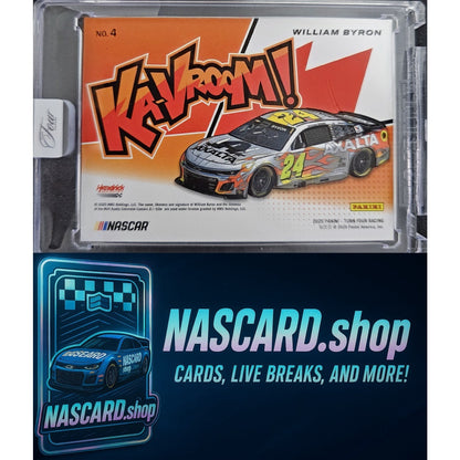 2025 Panini Turn Four Racing #4 Ka-VROOM! William Byron SSP CASE HIT! KaVROOM!