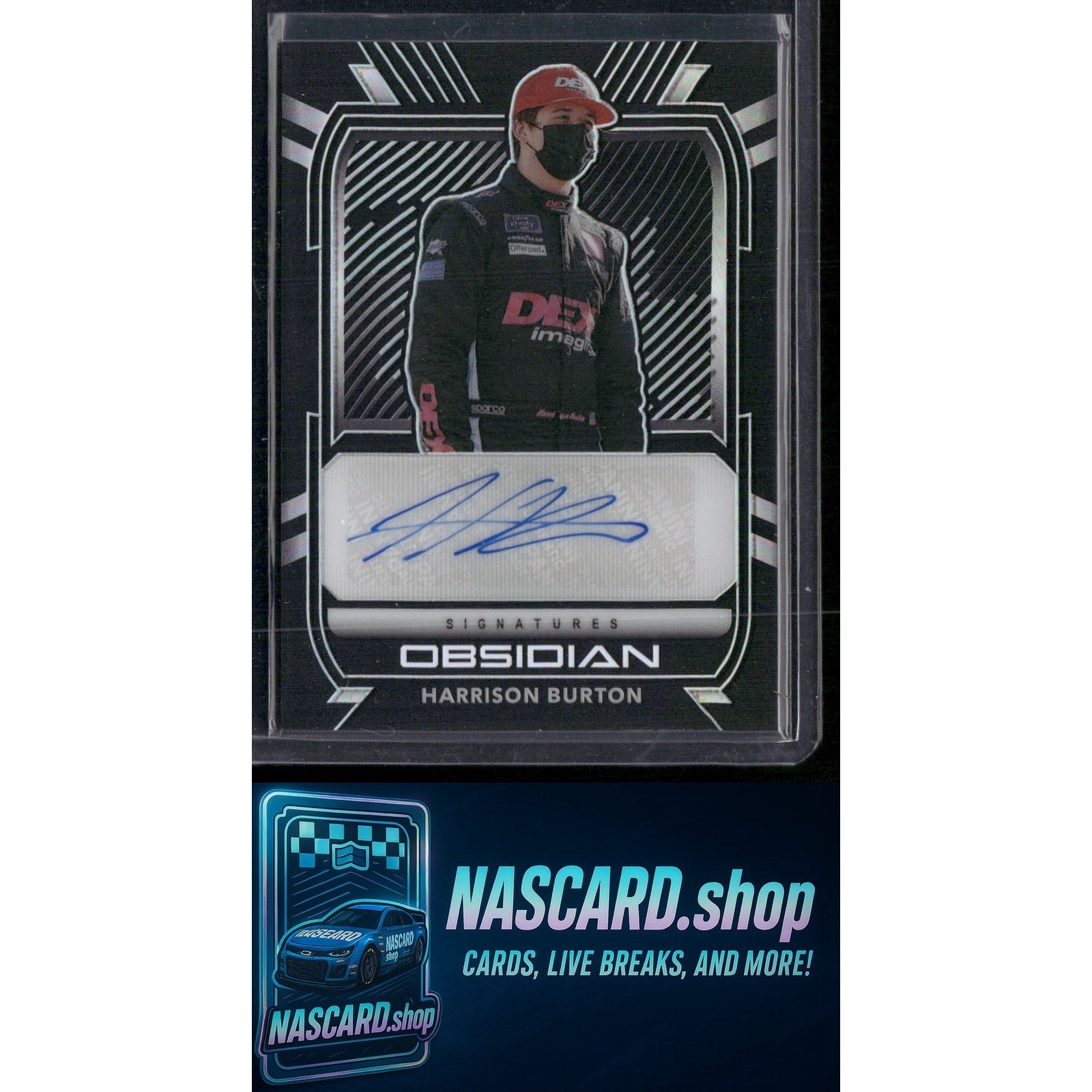 2021 Panini Chronicles #OS-HB Harrison Burton Obsidian Signatures - NASCARD.shop