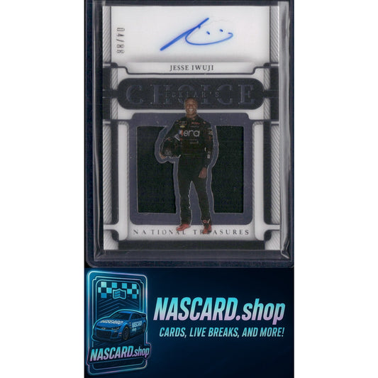 2023 Panini National Treasures #EC-JIW Jesse Iwuji Ecklar's Choice #/88 - NASCARD.shop