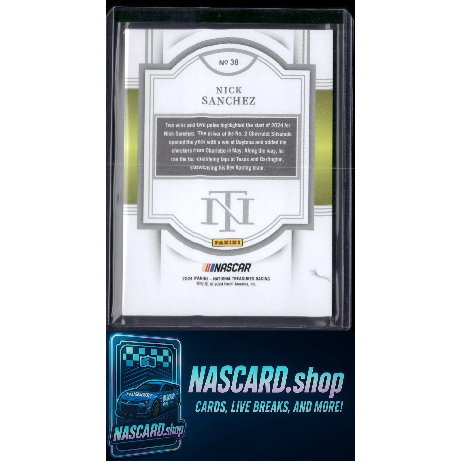 2024 Panini National Treasures #38 Nick Sanchez Stars And Stripes #13/13 - NASCARD.shop