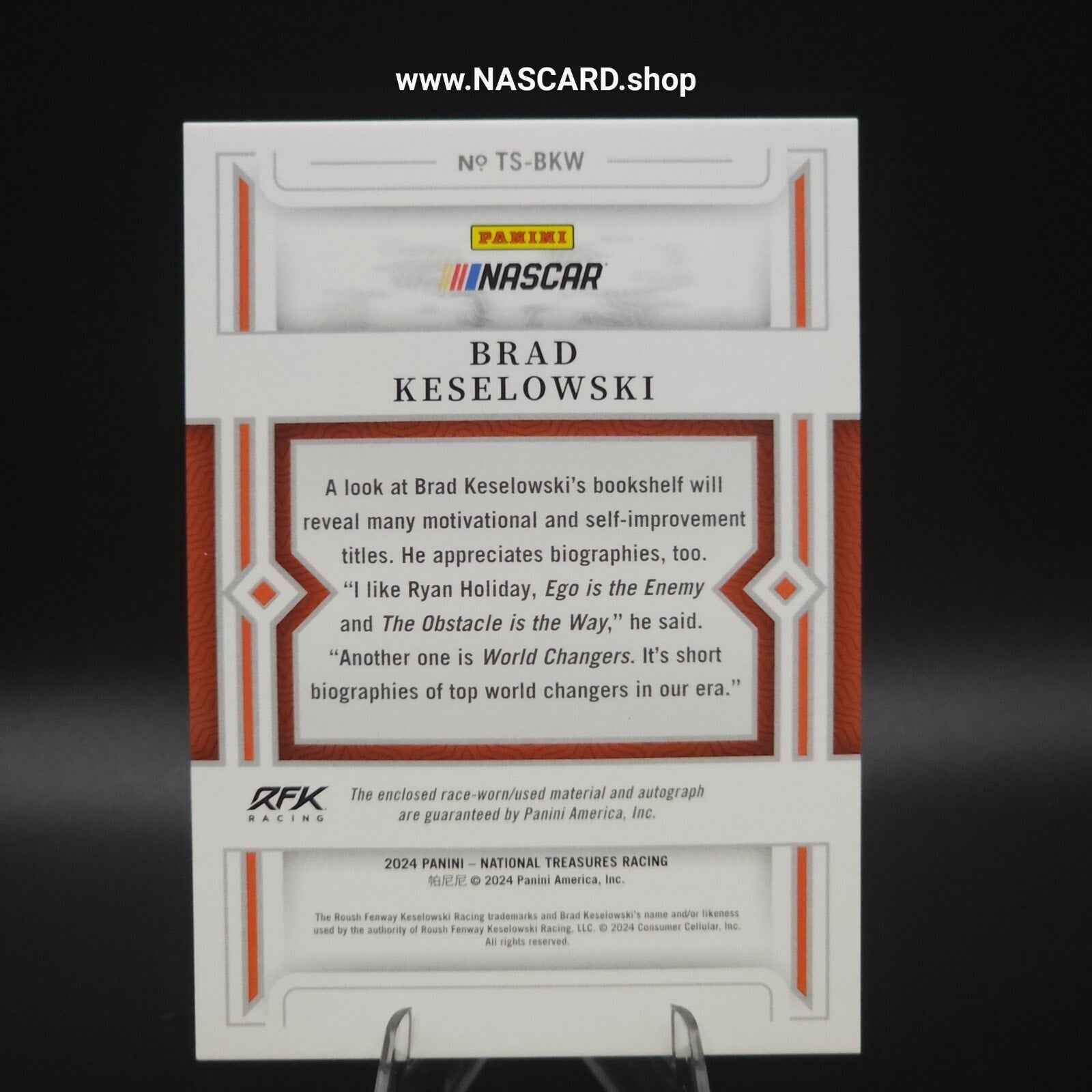 2024 National Treasures Treasured Moments Holo Silver Brad Keselowski /25 - NASCARD.shop