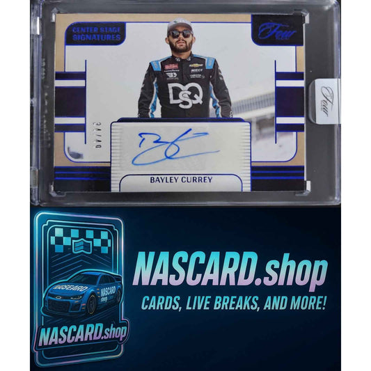 2025 Panini Turn Four #CSS-BCY Bayley Currey Center Stage Signatures Blue #/49