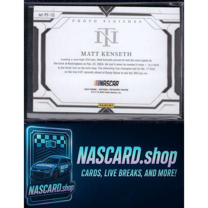 2024 Panini National Treasures Matt Kenseth Photo Finishes Gold Holo #01/10