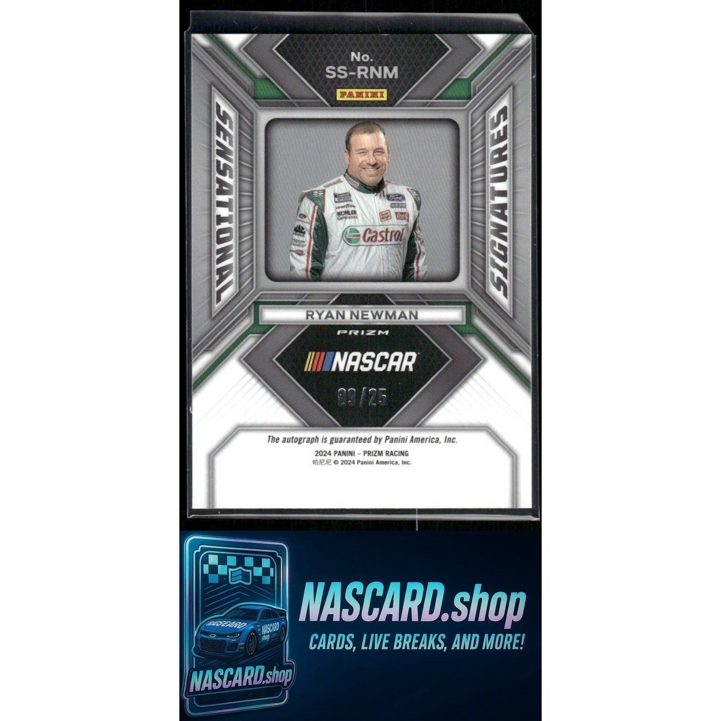 2024 Panini Prizm #SS-RNM Ryan Newman Sensational Signatures Mojo #/25